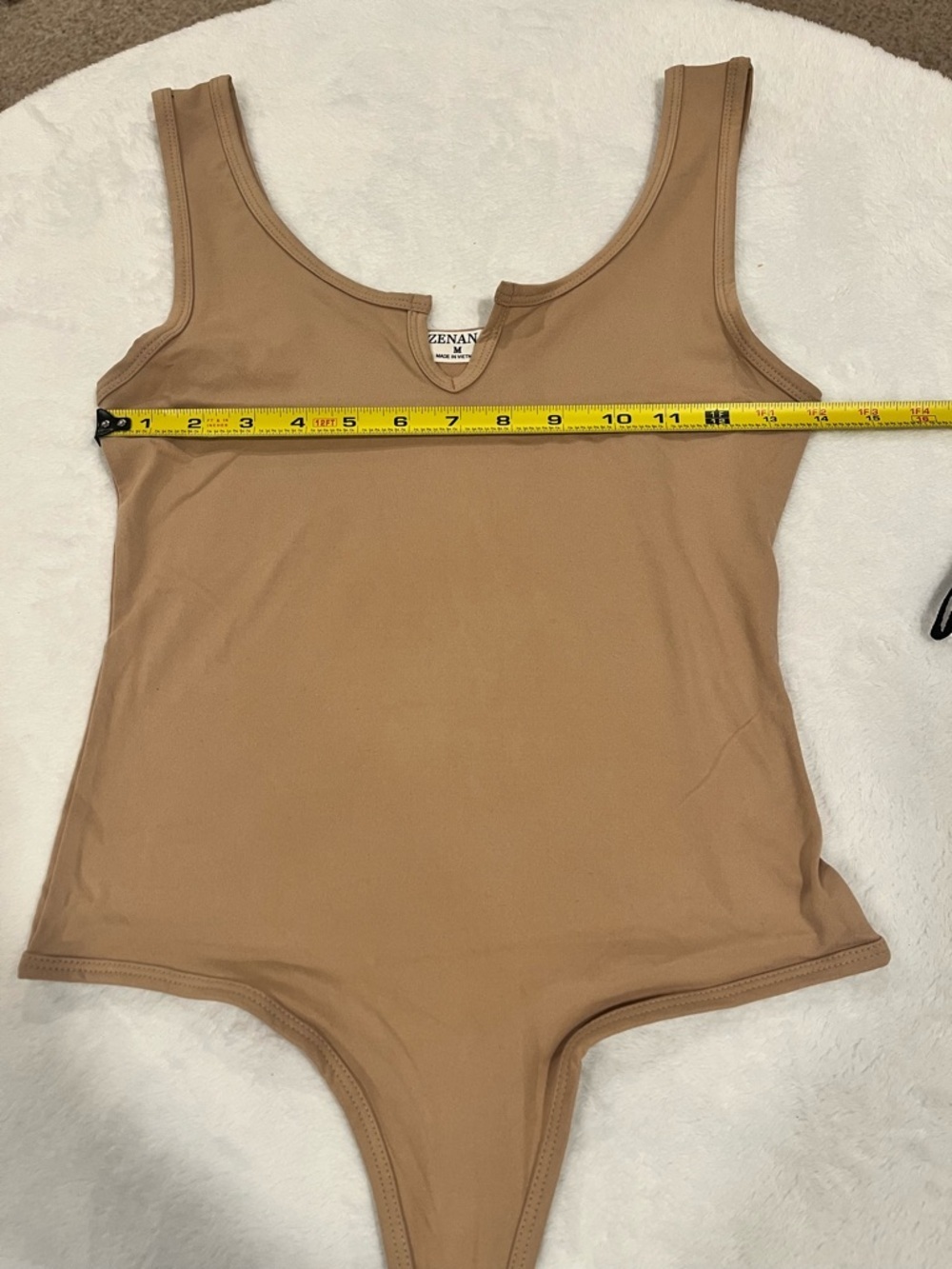 BRAND NEW Tan Zenana Bodysuit - Size Medium - Picture 7 of 8